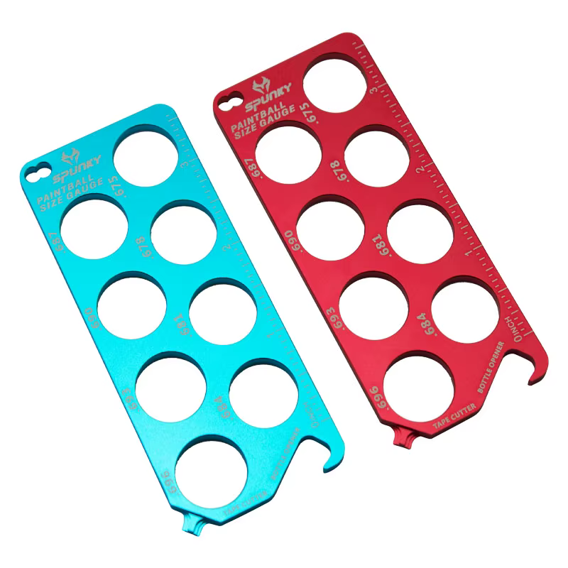 Calibre de taille pour balle de Paintball 0.68 ", rouge, noir ou bleu