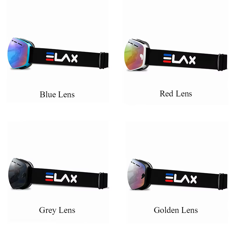 ELAX flambant neuf Double couche Anti-buée lunettes de Ski neige Snowboard lunettes motoneige lunettes Sport de plein air Googles