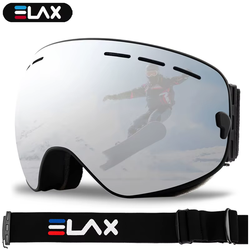 ELAX flambant neuf Double couche Anti-buée lunettes de Ski neige Snowboard lunettes motoneige lunettes Sport de plein air Googles