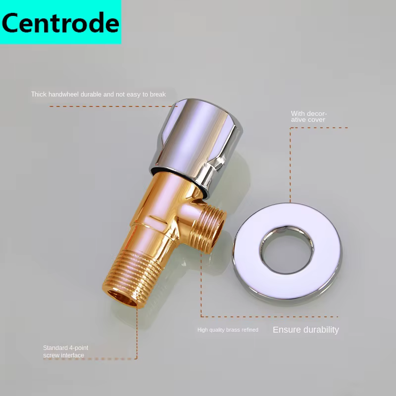 Robinet d'arrêt triangulaire 1/2 po pour eau chaude et froide, interrupteur pour chauffe-eau solaire électrique, huit vannes
