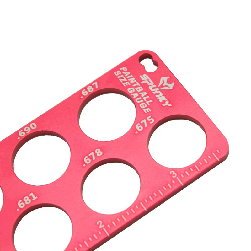 Calibre de taille pour balle de Paintball 0.68 ", rouge, noir ou bleu