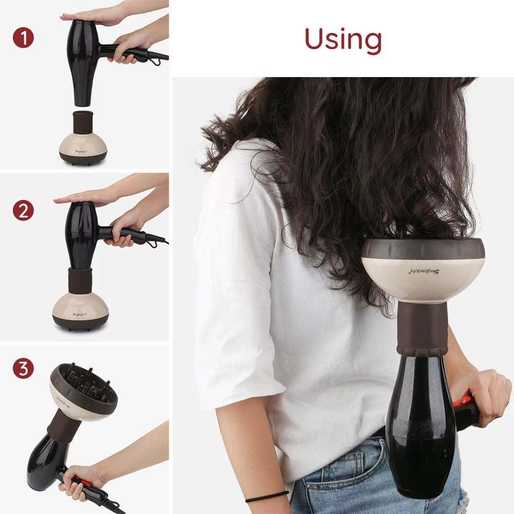 Segbeauty-Diffuseur amélioré pour sèche-cheveux, sèche-cheveux à coupe ondulée bouclée, diffuseur sans frisottis pour salon de coiffure