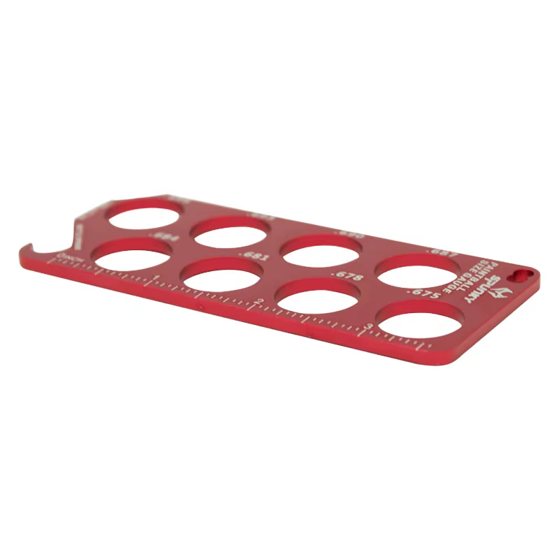 Calibre de taille pour balle de Paintball 0.68 ", rouge, noir ou bleu