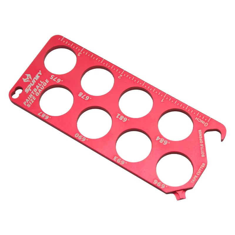 Calibre de taille pour balle de Paintball 0.68 ", rouge, noir ou bleu