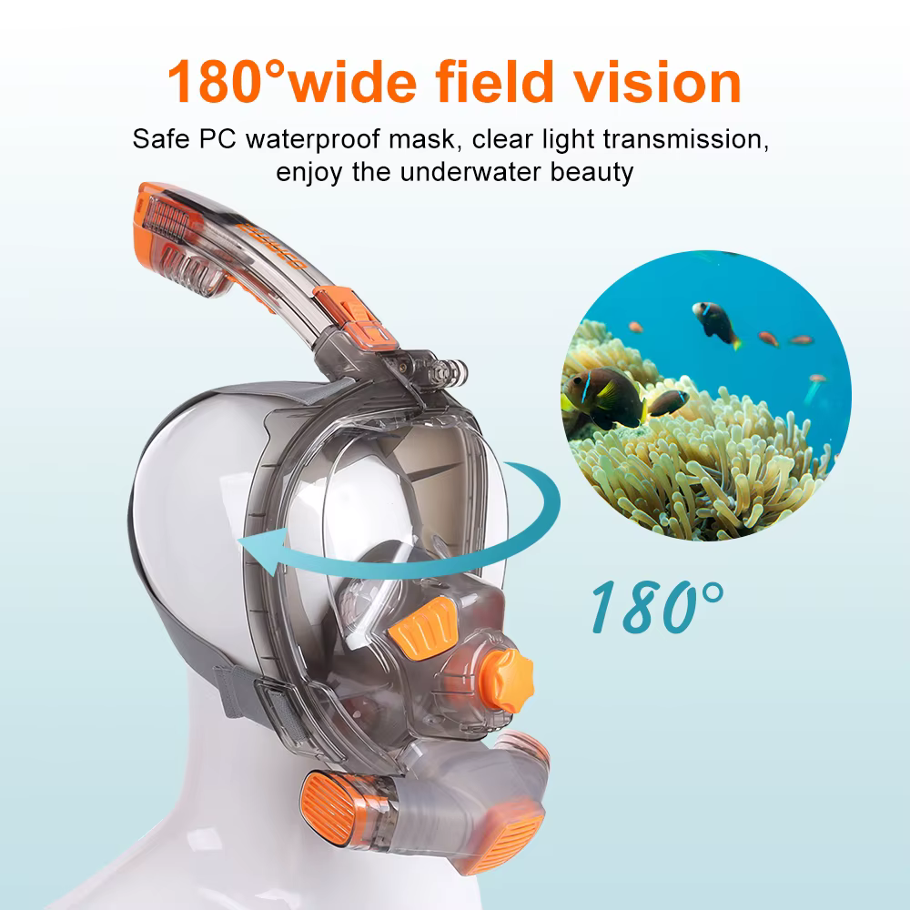 SMACO masque de plongée sous-marine intégral pour adulte lunettes Anti-buée sous-marine vue large pliable Transparent masque de natation