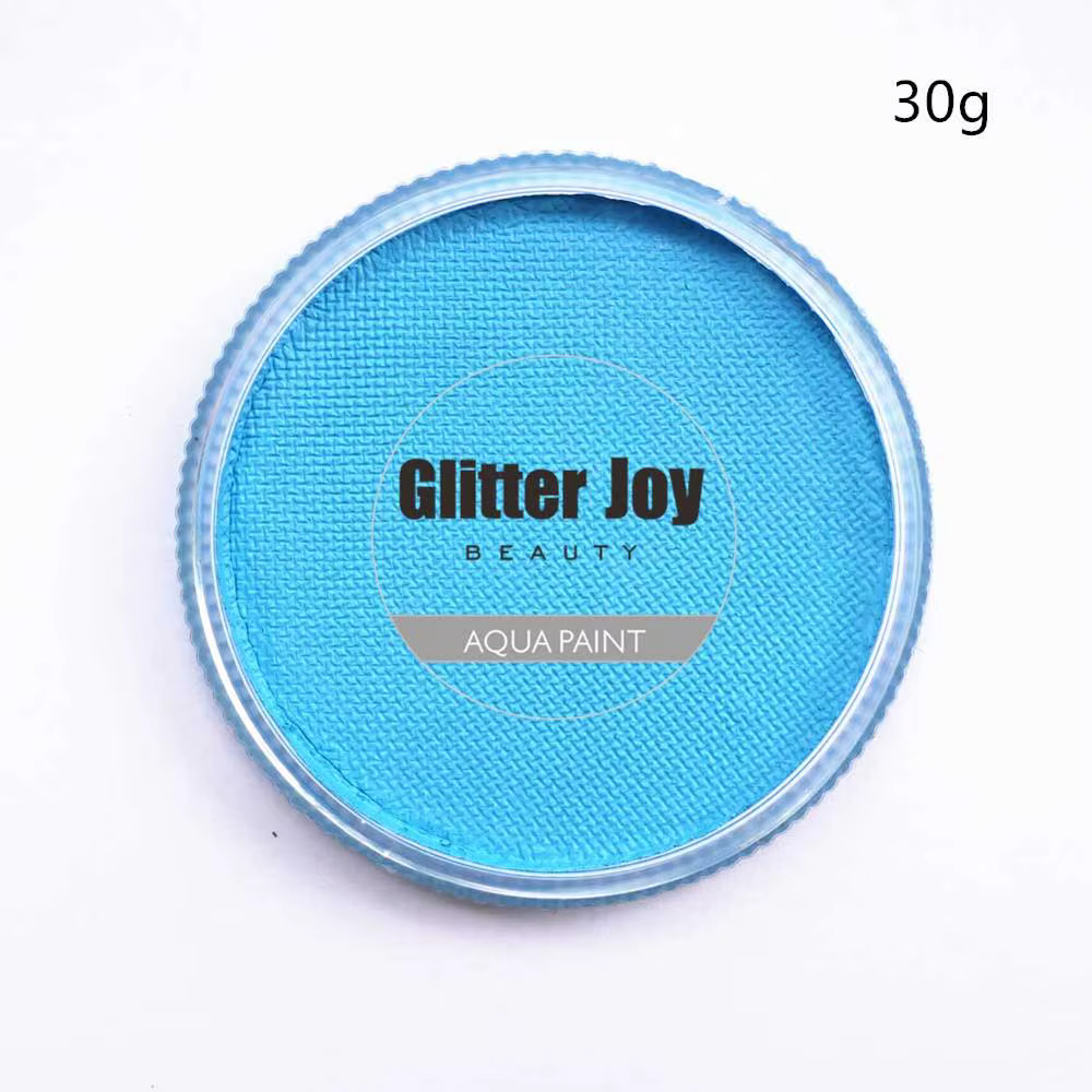 Aqua Blue 30 g/pièce à base d'eau pur Aqua bleu visage corps peinture Pigment maquillage dans Halloween fête déguisement beauté maquillage outil