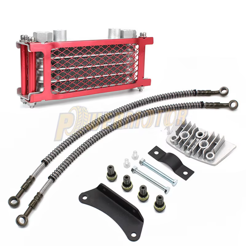 Refroidisseur d'huile Kit de radiateur d'huile de moto refroidissement du moteur pour 50 125 140cc Motocross universel Dirt Pit Bike ATV Enduro accessoires