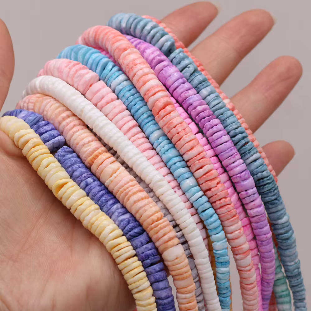 Perles d'isolation en nacre naturelle, pour la fabrication de bijoux, collier, Bracelet, boucle d'oreille, artisanat, couture, accessoire artisanal