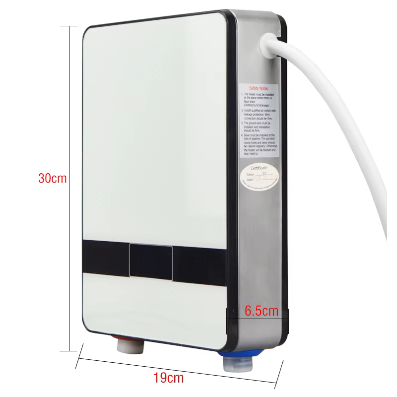 Chauffe-eau électrique instantané 6500W 220V, Thermostat, débit, salle de bains, cuisine instantanée, douche chaude