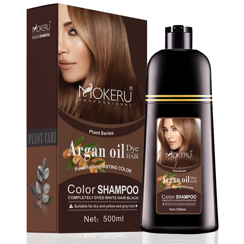 Mokeru naturel organique brun couleur de cheveux permanente coloration