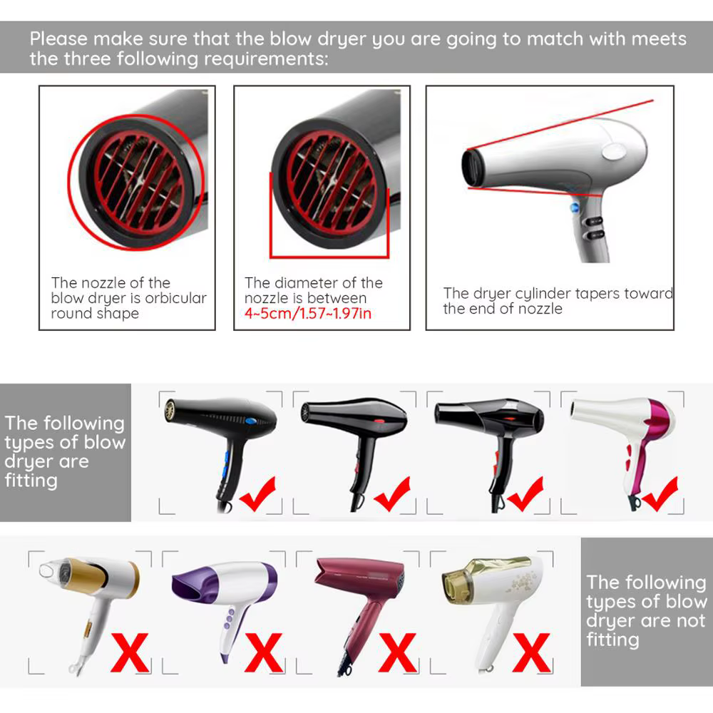 Segbeauty-Diffuseur amélioré pour sèche-cheveux, sèche-cheveux à coupe ondulée bouclée, diffuseur sans frisottis pour salon de coiffure