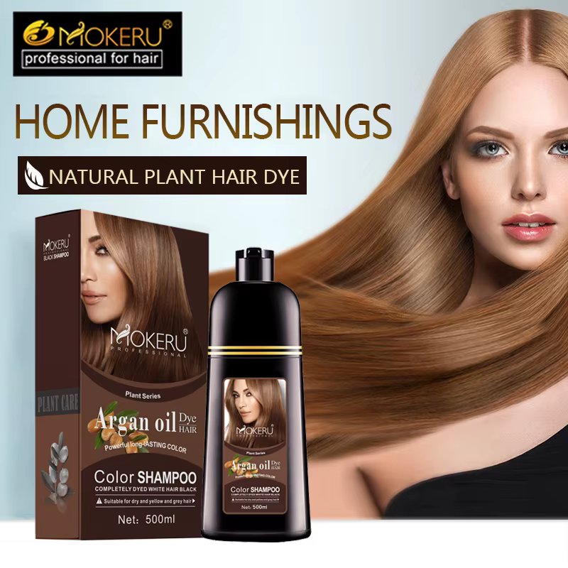 Mokeru naturel organique brun couleur de cheveux permanente coloration