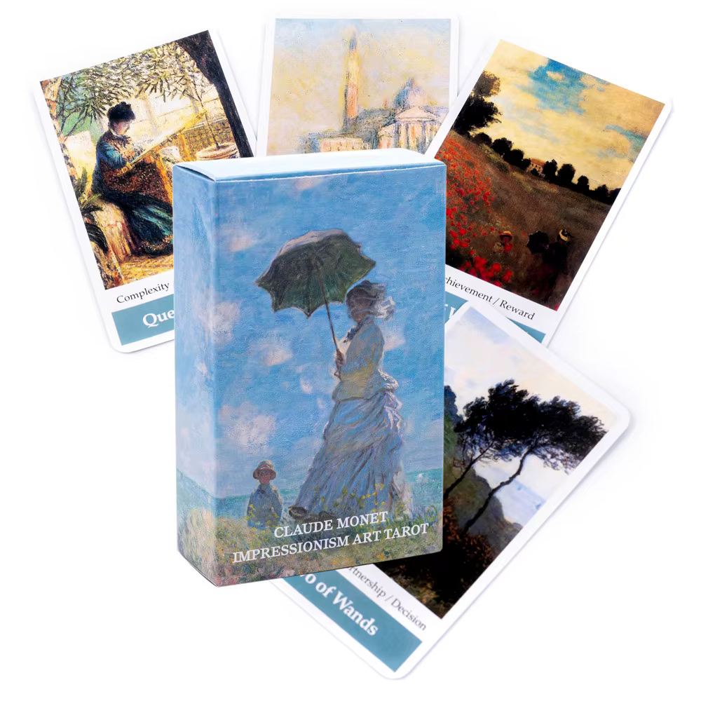Claude Monet impressionnisme Art Tarot 80 cartes de Tarot jeu de cartes Table de fête jeu de société jeu de cartes Deck cartes Oracle révélateur de Fortune