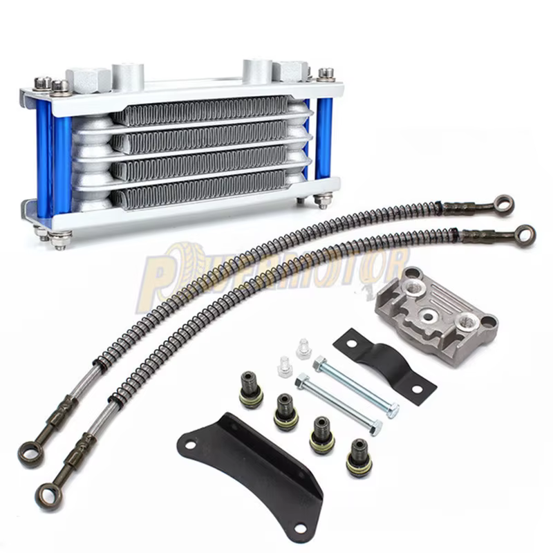 Refroidisseur d'huile Kit de radiateur d'huile de moto refroidissement du moteur pour 50 125 140cc Motocross universel Dirt Pit Bike ATV Enduro accessoires