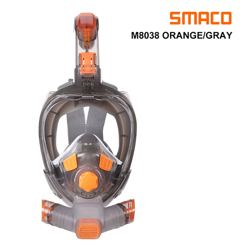 SMACO masque de plongée sous-marine intégral pour adulte lunettes Anti-buée sous-marine vue large pliable Transparent masque de natation