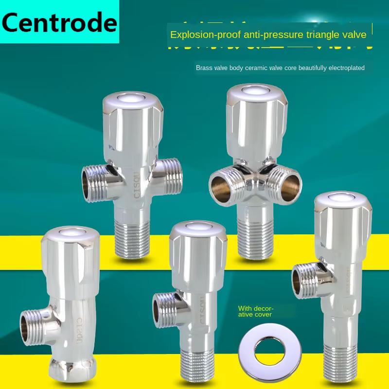 Robinet d'arrêt triangulaire 1/2 po pour eau chaude et froide, interrupteur pour chauffe-eau solaire électrique, huit vannes