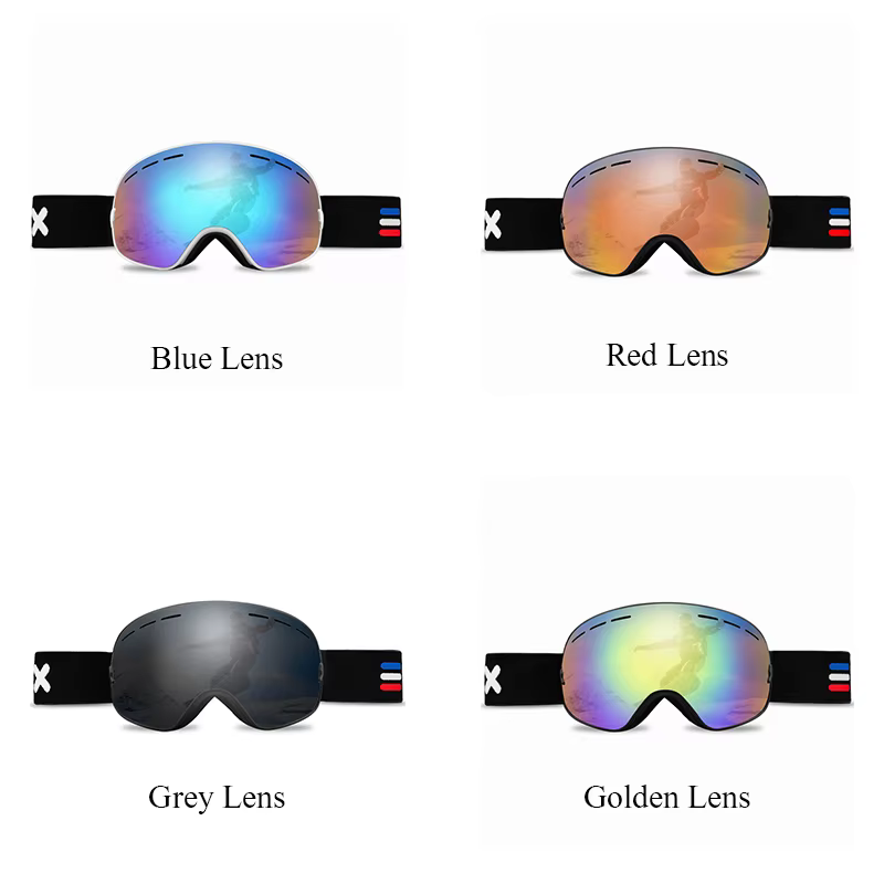 ELAX flambant neuf Double couche Anti-buée lunettes de Ski neige Snowboard lunettes motoneige lunettes Sport de plein air Googles