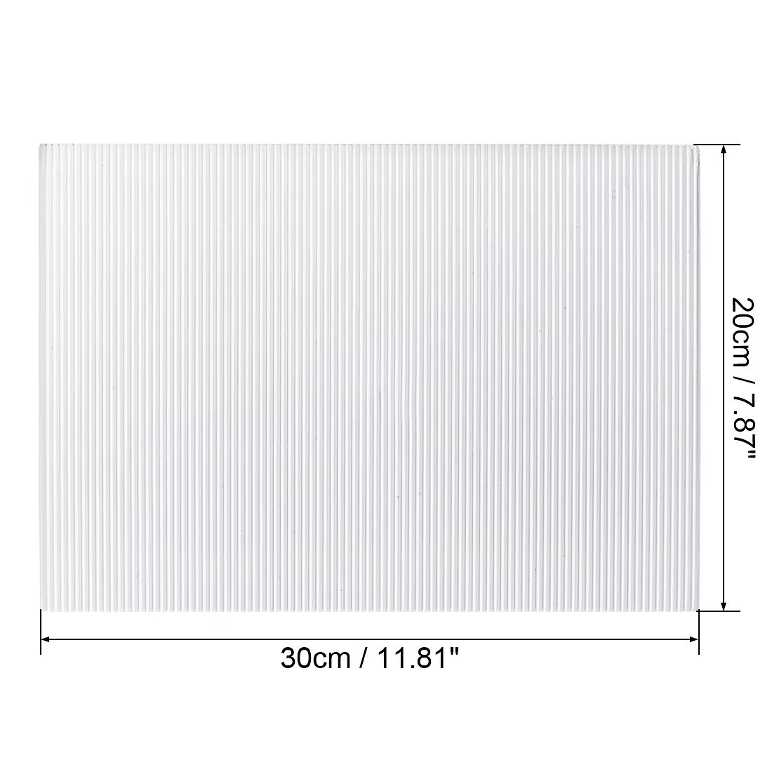 Uxcell – feuilles de papier carton ondulé blanc, 7.87x11.86 pouces, pour projets d'artisanat et de bricolage, 10 pièces