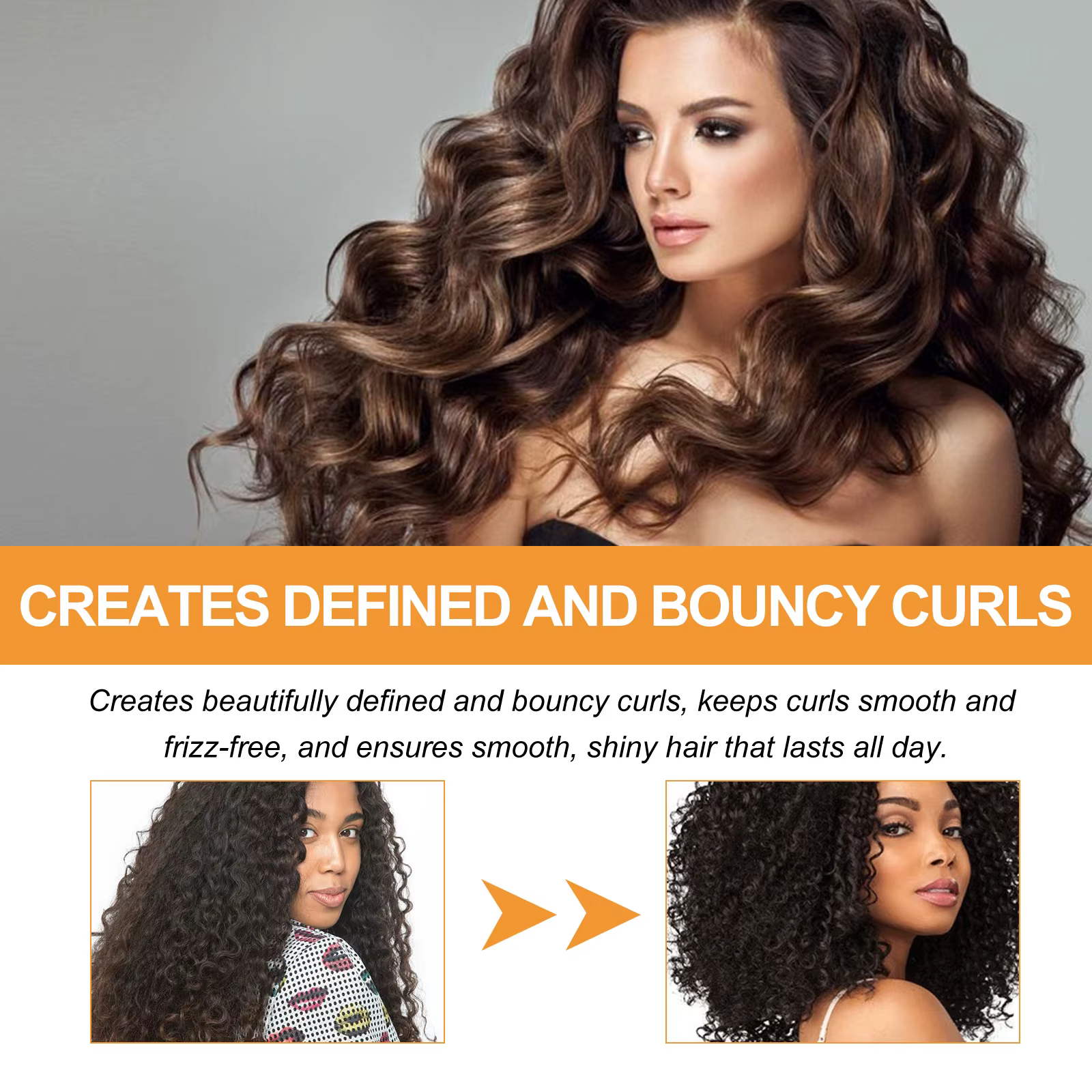 Crème volumisante pour cheveux bouclés