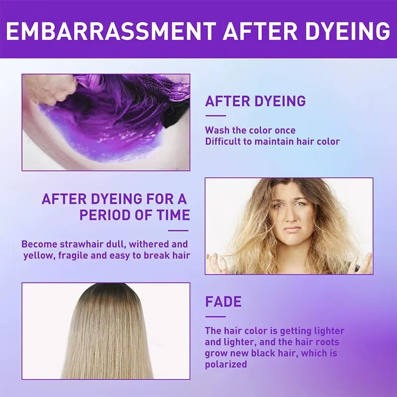 Shampoing de teinture pour cheveux violets