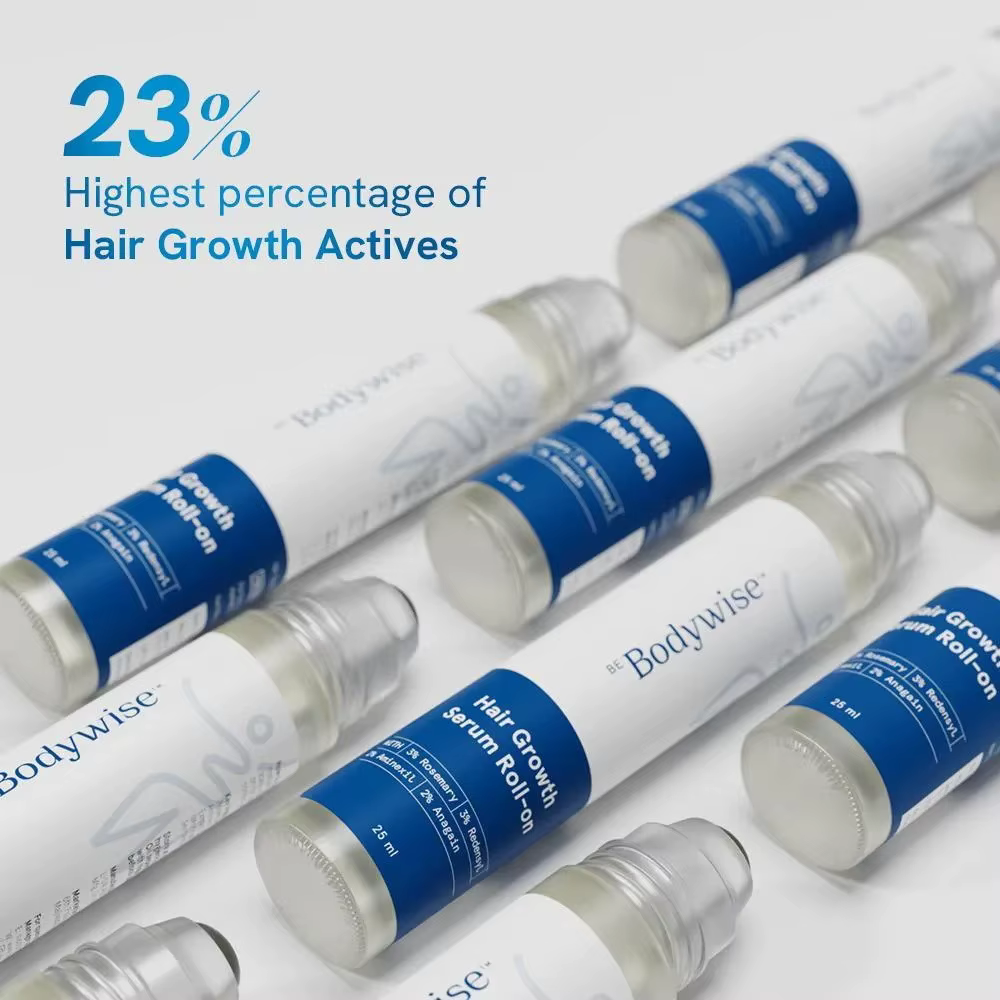 Sérum capillaire roll-on Bodywise pour cheveux clairsemés et repousse