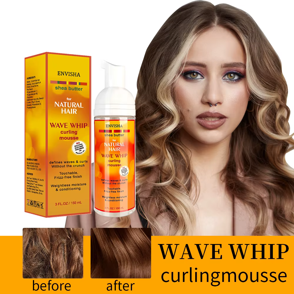 Mousse Coiffante Hydratante et Relaxante ENVISHA pour Cheveux Bouclés