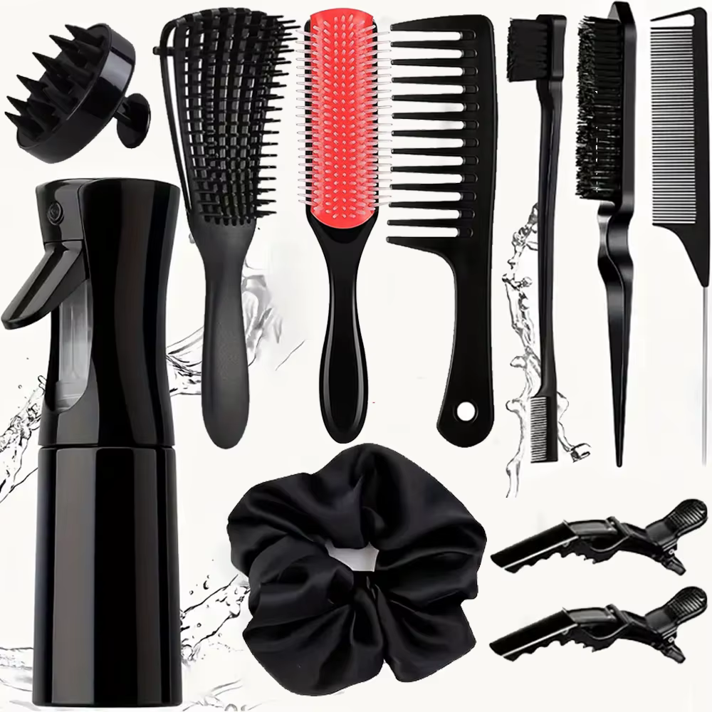 Kit de soins capillaires pour cheveux bouclés secs et humides