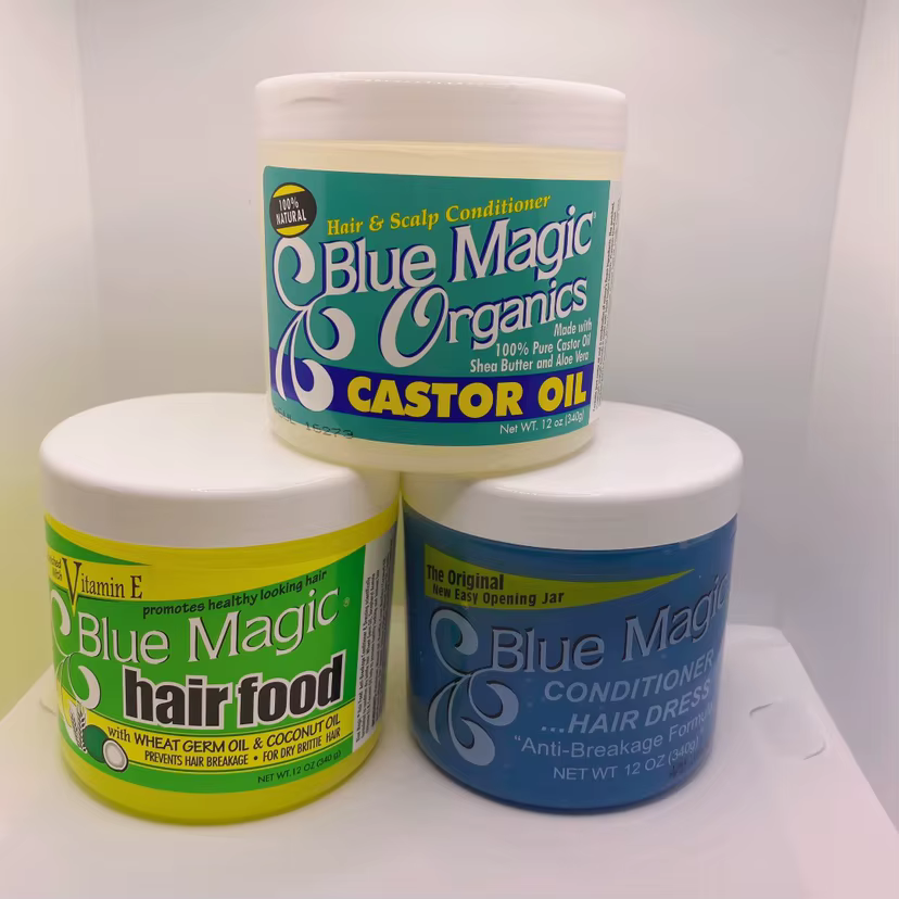 Huile de ricin magique pour cheveux bleus