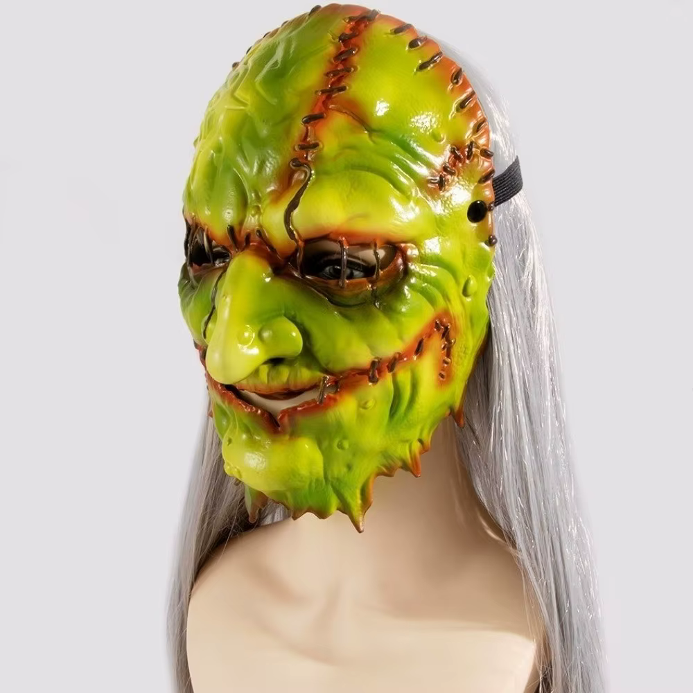 Cicatrice de sang Halloween masque de sorcière masque de mascarade masque de forêt sombre Cosplay vieil homme visage effrayant tueur diable masque