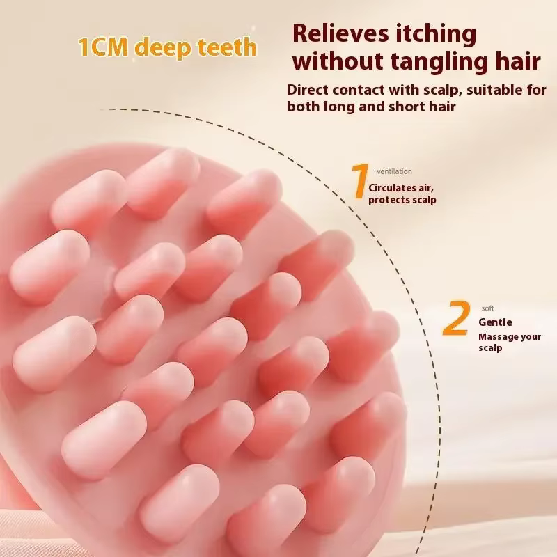 Shampoing en Silicone, masseur de cheveux du cuir chevelu