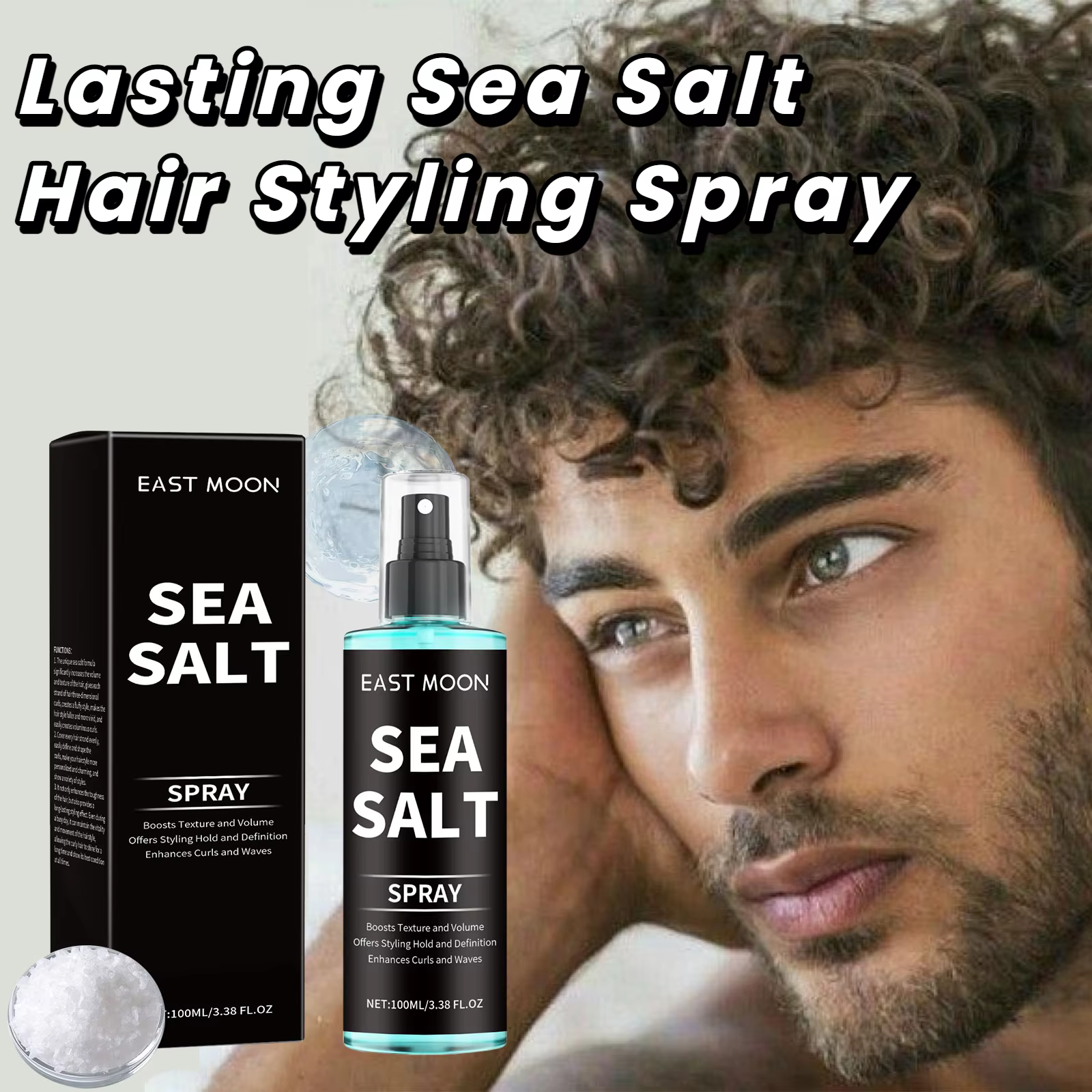 Spray coiffant au sel de mer