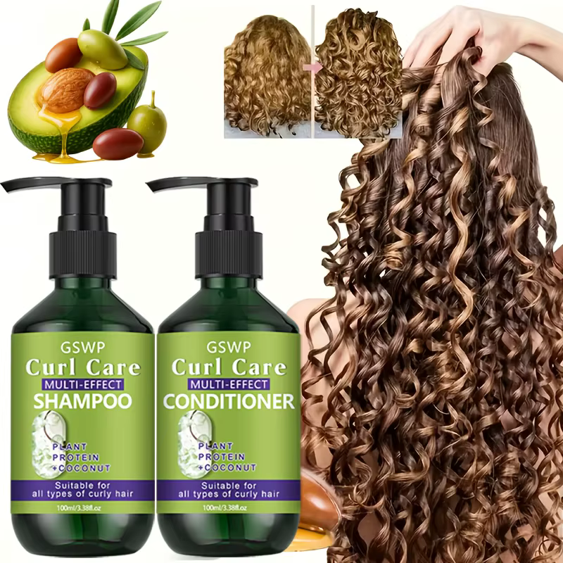 Ensemble shampoing et après-shampoing pour cheveux bouclés GSWP