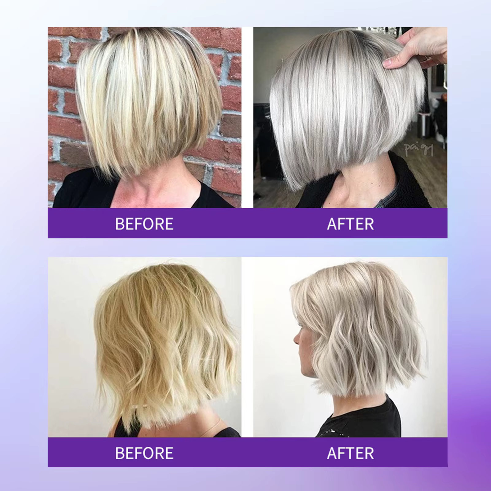 Shampoo colorant fixateur de couleur pour cheveux gris