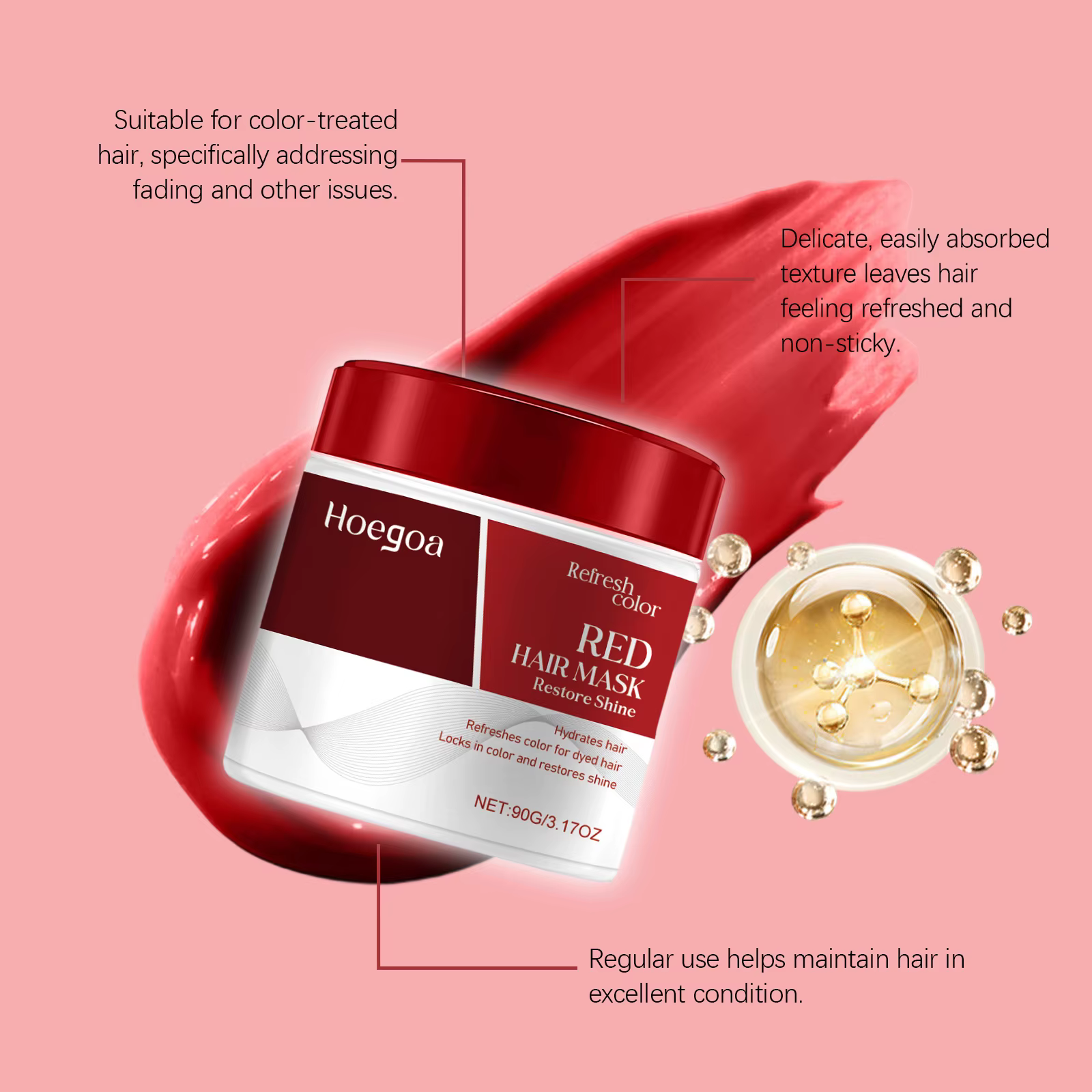Masque capillaire colorant hydratant et réparateur en profondeur