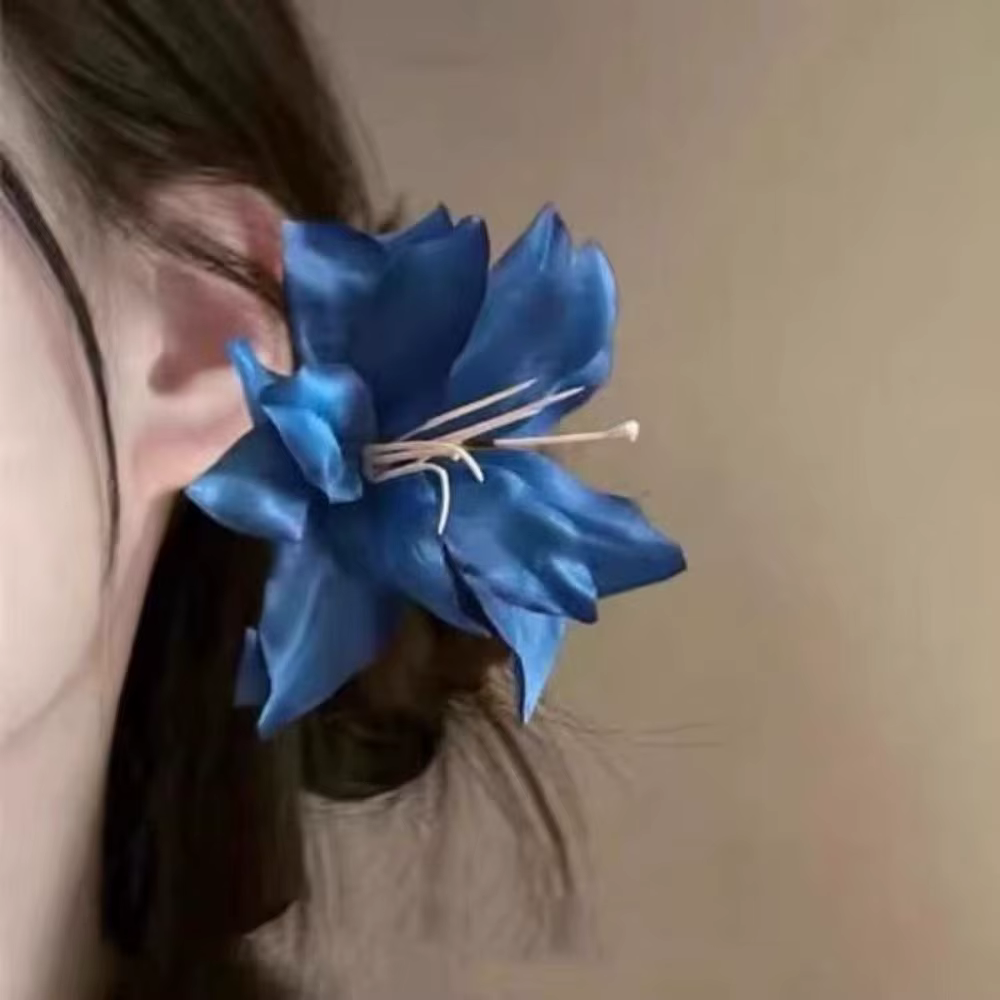 Barrette à cheveux en forme de fleur de lys douce et tendance