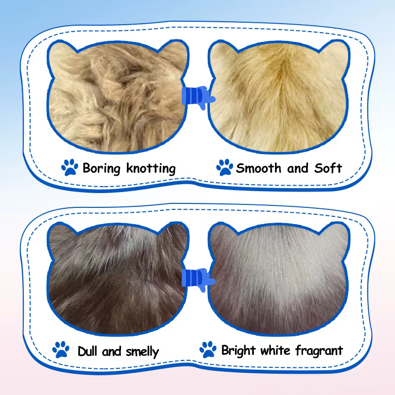 Huiles essentielles de soins capillaires nourrissantes et éclaircissantes pour chiens et chats, parfum lisse et durable, désodorisant