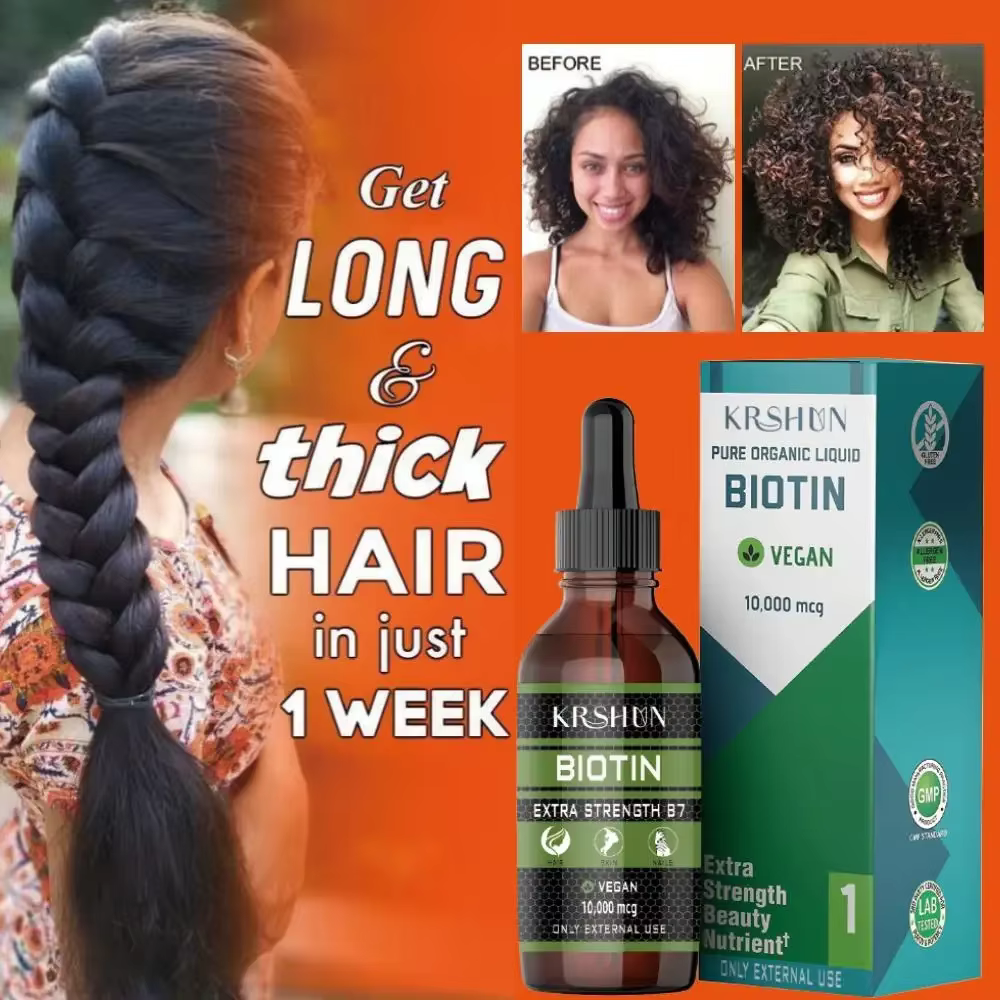 Huile de biotine pour la croissance rapide des cheveux