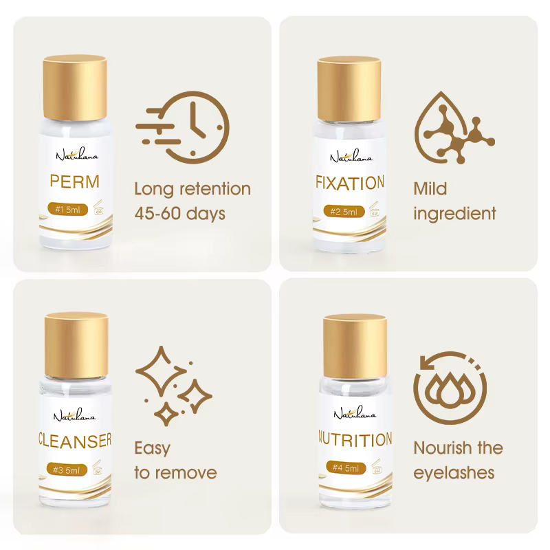 Kit de rehaussement des cils et des sourcils NATUHANA, rehaussement des cils, fixation durable de 4 à 6 semaines, recourbement des cils, maquillage