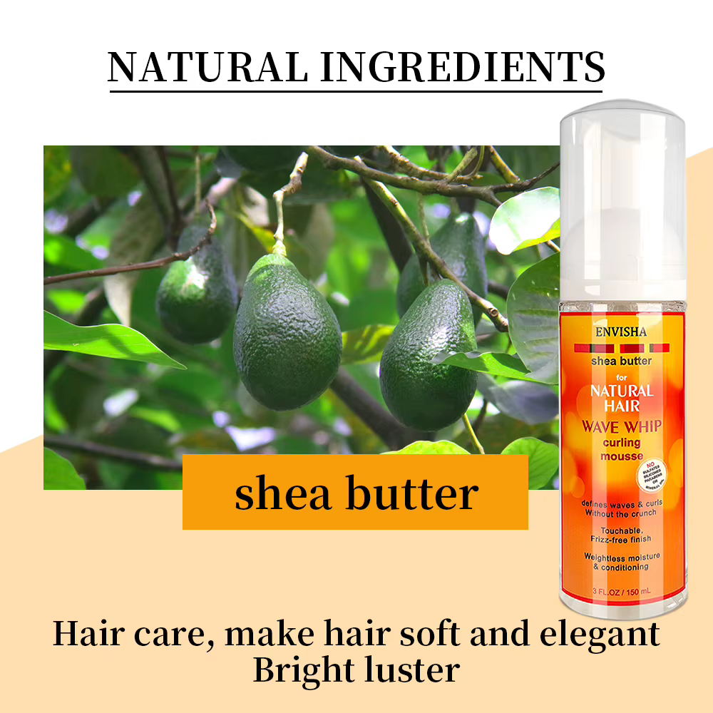 Mousse Coiffante Hydratante et Relaxante ENVISHA pour Cheveux Bouclés