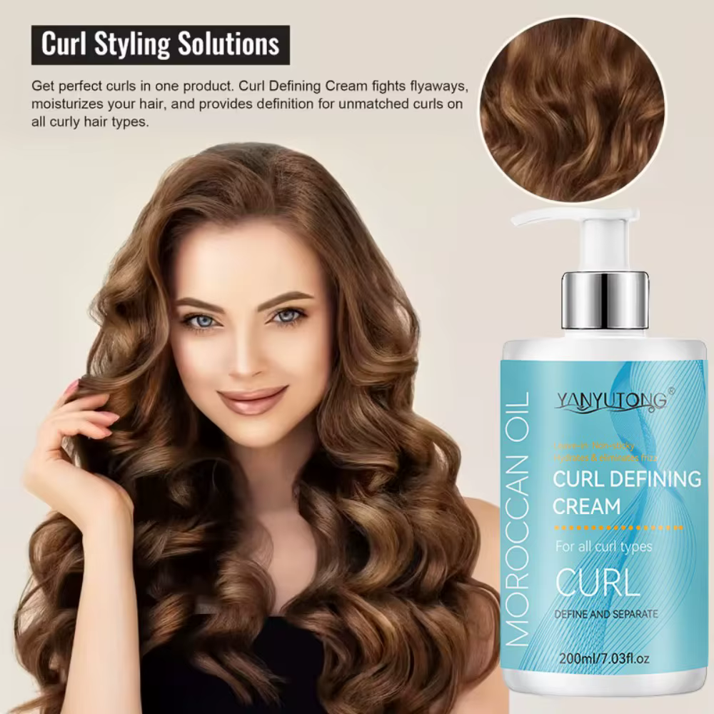 Crème coiffante pour cheveux bouclés