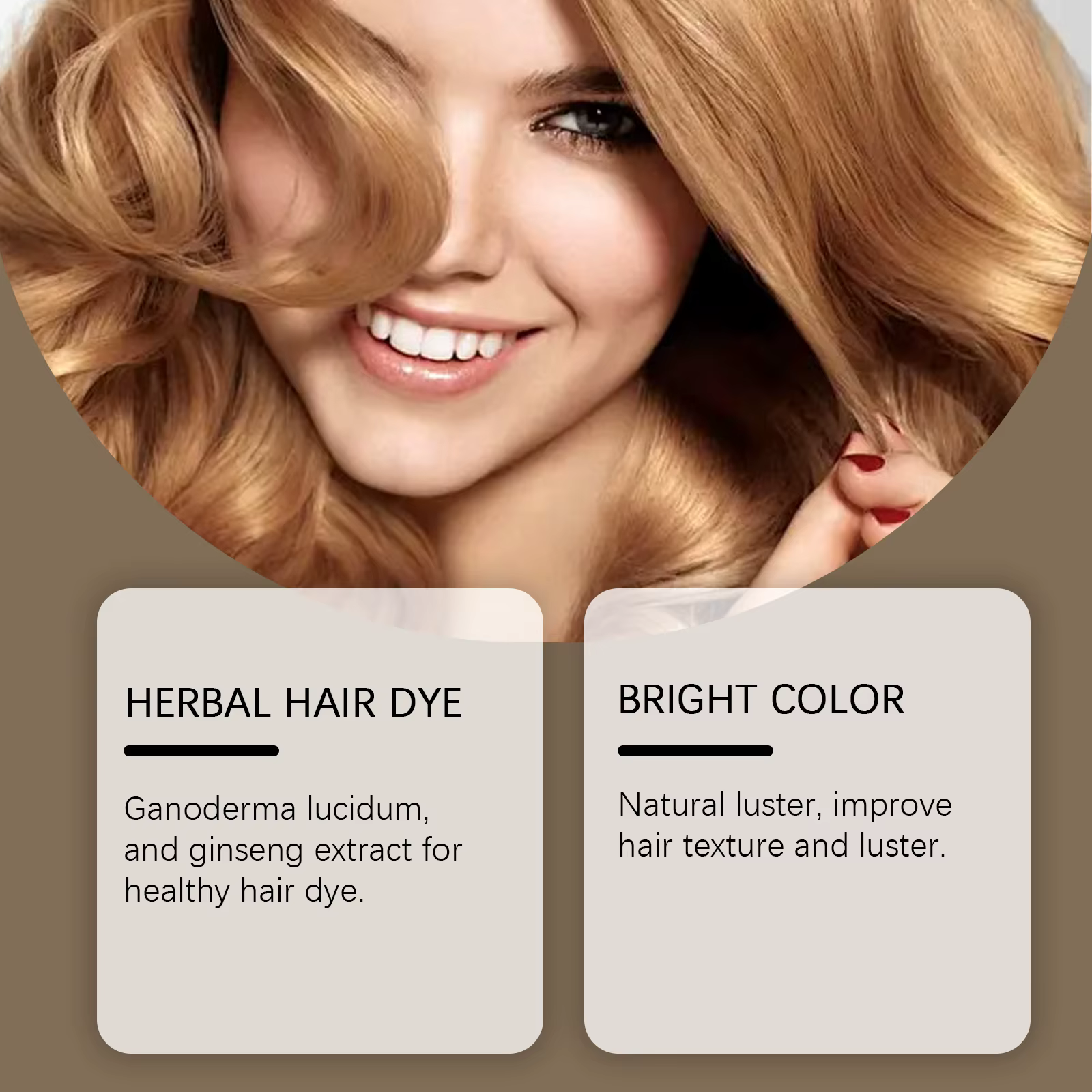 Shampoing de coiffure, teinture naturelle pour cheveux