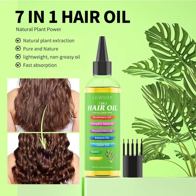 Huile capillaire 7-en-1 pour tous types de cheveux