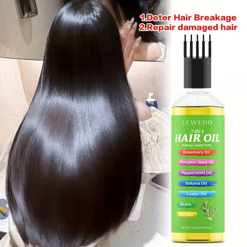 Huile capillaire 7 en 1 pour tous les types de cheveux