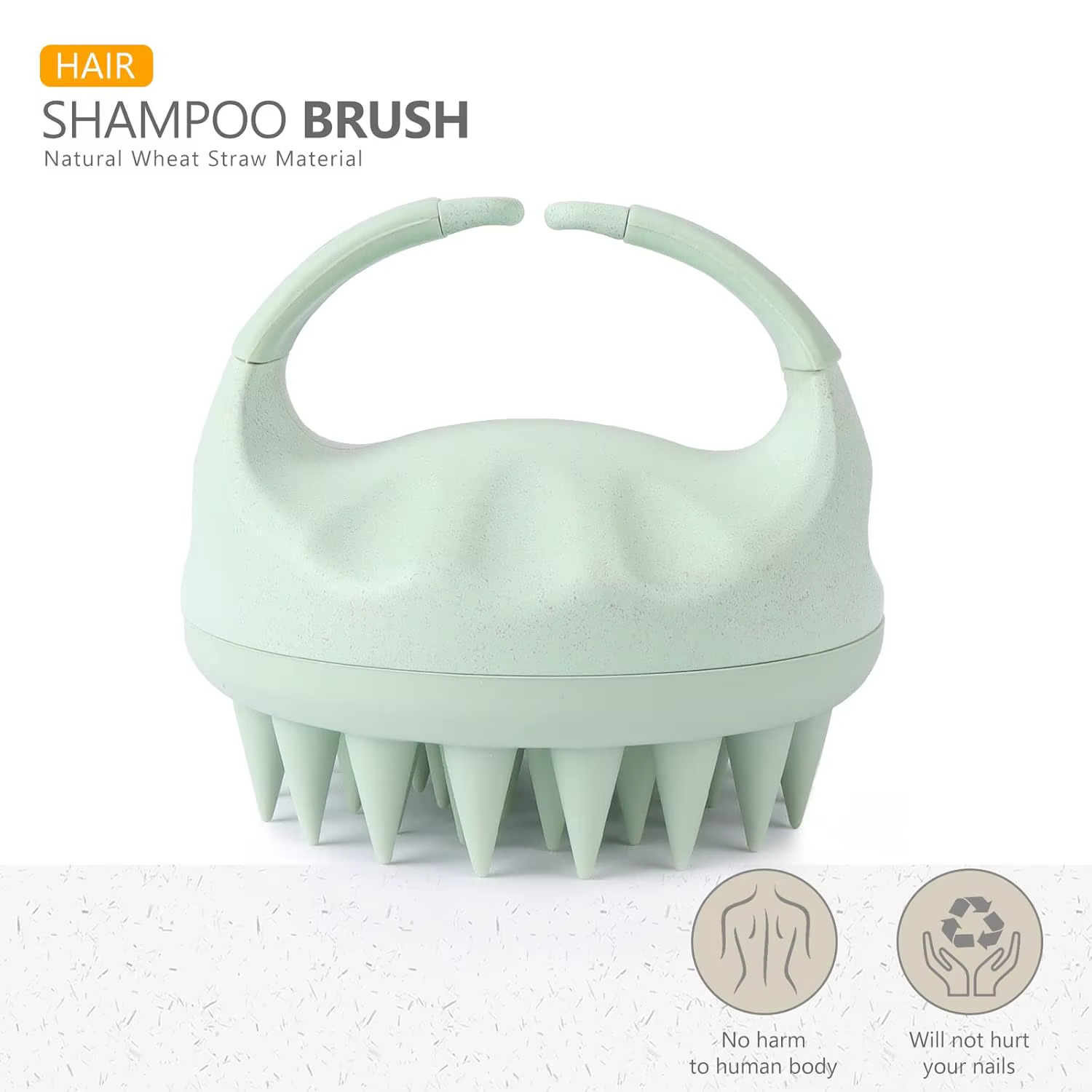 CALIYI 1/2 pièces Massage du cuir chevelu shampooing brosse de douche peigne nettoyage