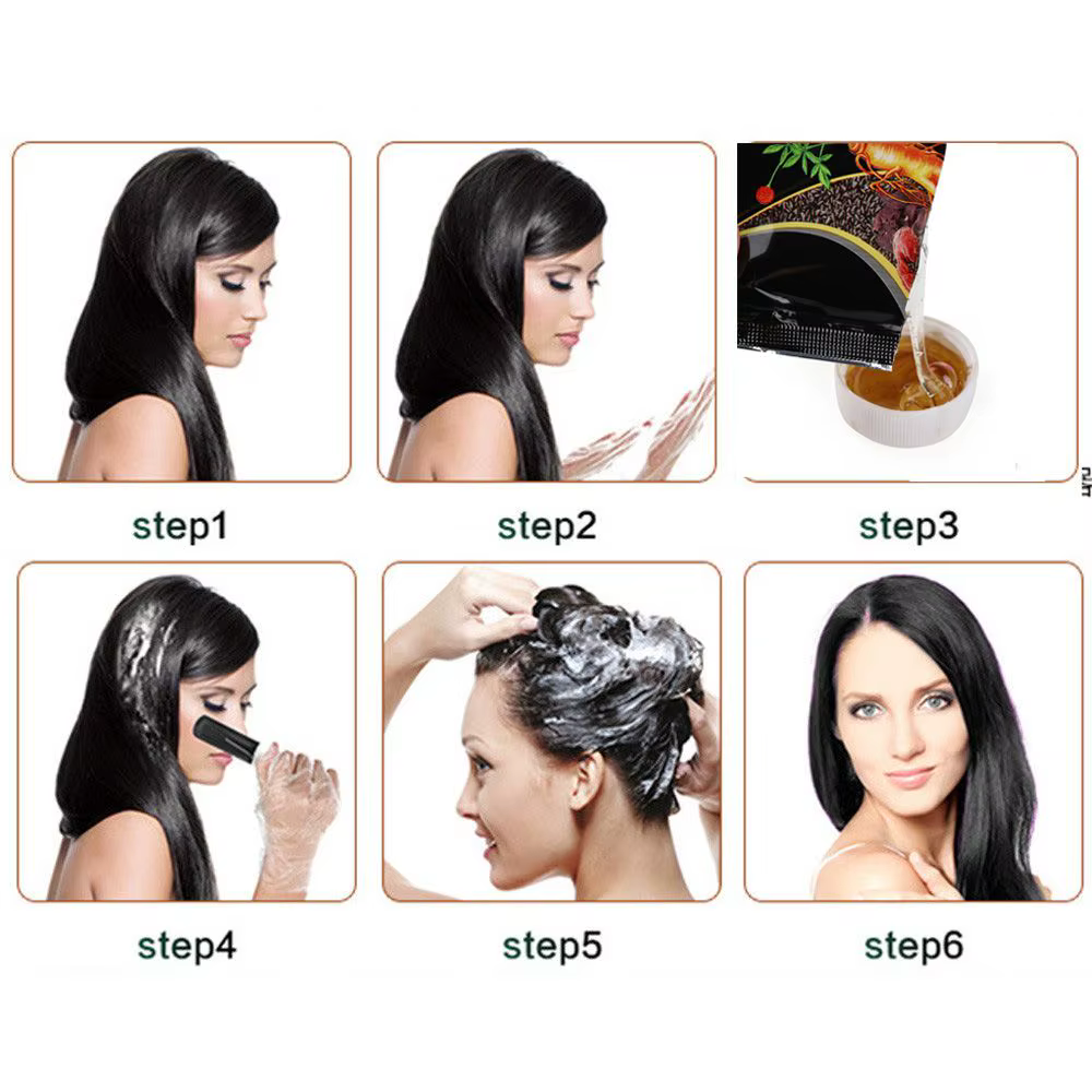 Cheveux blancs en couleur noire