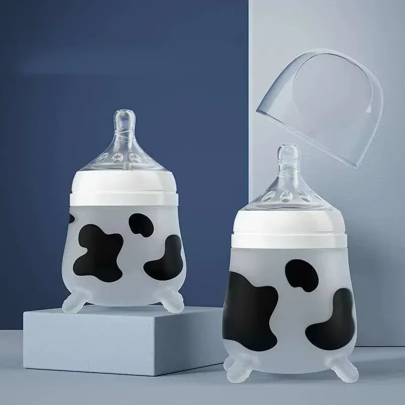 BiSantos en silicone imitant le lait maternel pour bébé, anti-colique, anti-étouffement, fournitures de vache pour nouveau-né