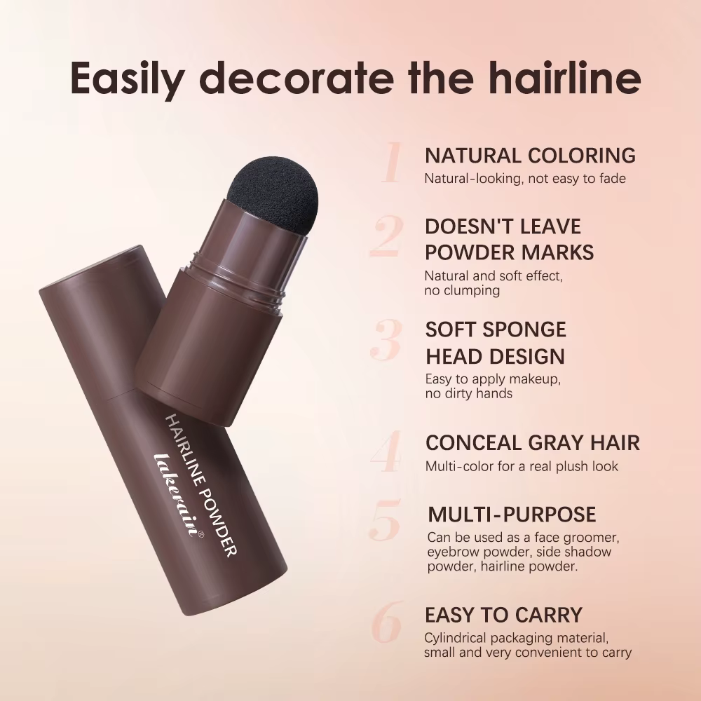 Lakerain – poudre fine pour cheveux et sourcils
