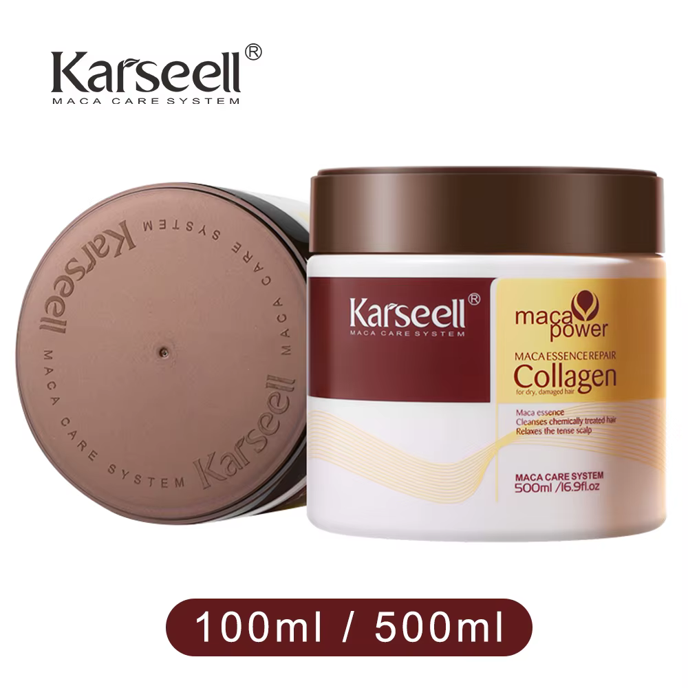 Karseell Masque capillaire au collagène Réparation en profondeur Conditionnement Huile d'argan Essence de traitement
