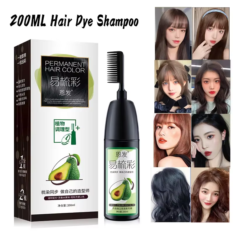 Shampoing colorant pour les cheveux à l'essence d'avocat