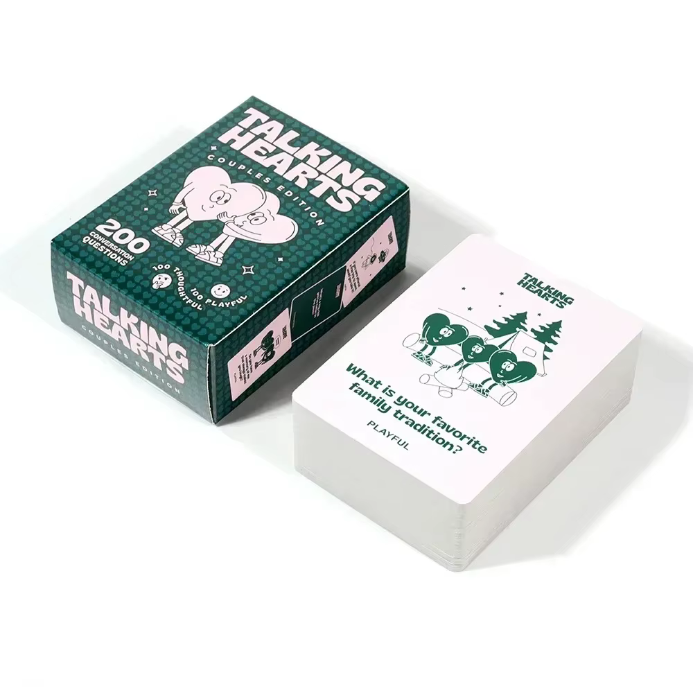 Jeu de cartes Taklig Hearts, jeux de société romantiques pour couples, jeux de cartes interactifs, cartes de conversation Talking Hearts, Saint-Valentin